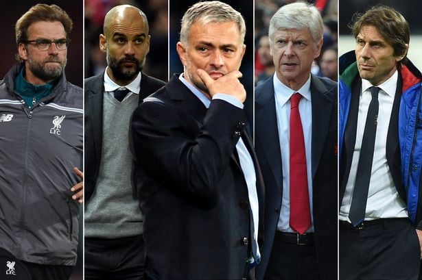 Klopp-Guardiola-Mourinho-Wenger-Conte